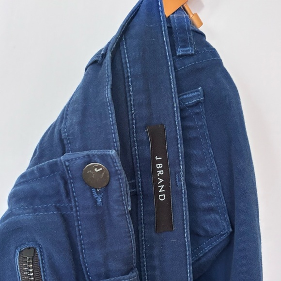 J Brand| ‘Zoey’ Deep Blue Denim Triple Zipper Skinny Jeans Sz 24 - Picture 4 of 7